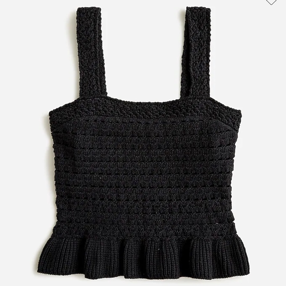 J.Crew Crochet ruffle sweater-tank